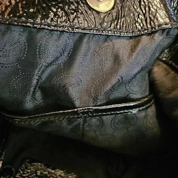 Michael Kors Tristan Black Leather Chain Metal Logo OS - Picture 6 of 6